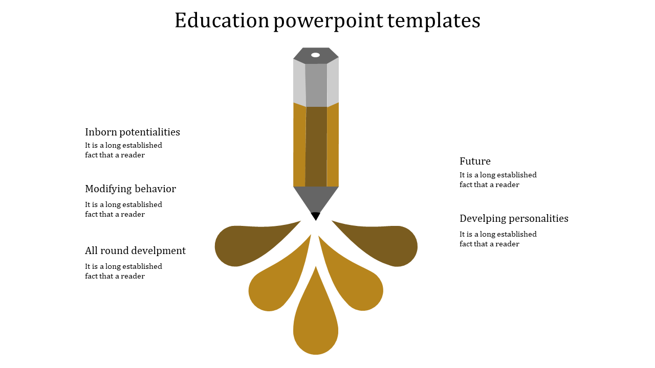 Stunning Education PowerPoint Templates In Pencil Model